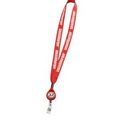 3/4" Polyester Lanyard with Retractable Badge Reel